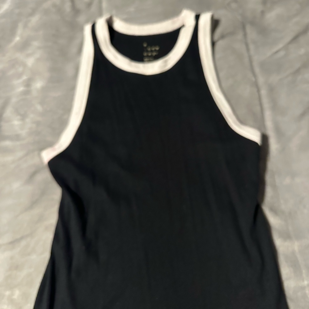 a new day Black and Cream Top